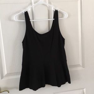 Black peplum top